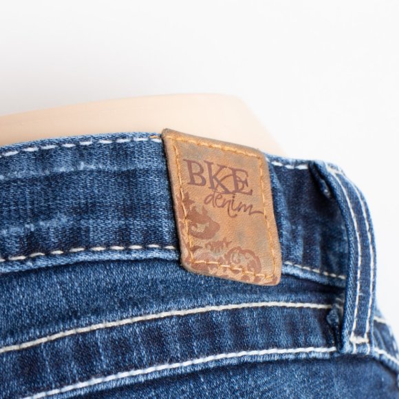 BKE Buckle Lily Stretch Capri 29 X 21 Women's Denim Jeans Thick Stitch - Picture 8 of 12